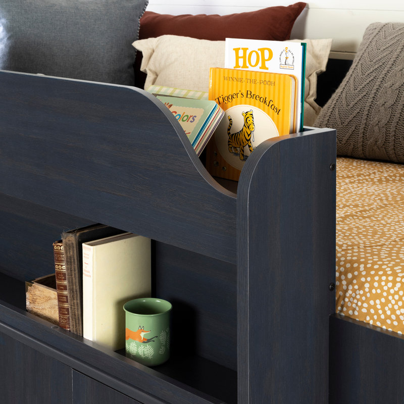 South Shore Asten Twin 5 Drawer Loft Bed with Bookcase Reviews Wayfair